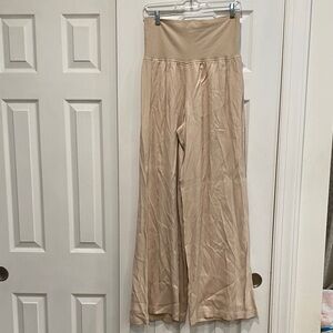 ATM High-Waisted Tan Wide-Leg Pants Size M
